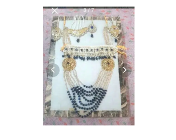 heavy fancy party ur bridal jewellery set