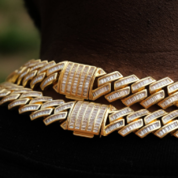 Make a Statement with the 14MM Baguette Channel Set Cuban Necklace!