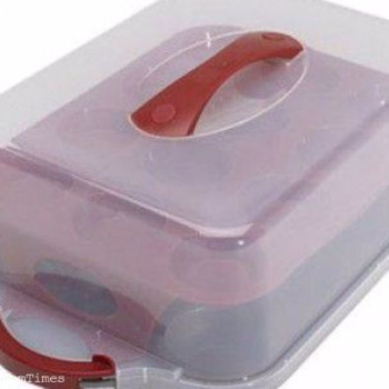 Oneida 3PC Cupcake Pan, Tray AND Cover Carrier