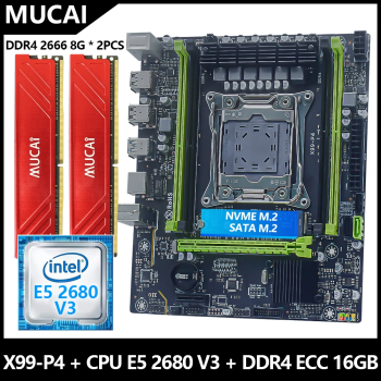 MUCAI X99 P4 Motherboard LGA 2011-3 Kit Set With DDR4 16GB