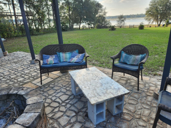 Granite top outdoor patio table