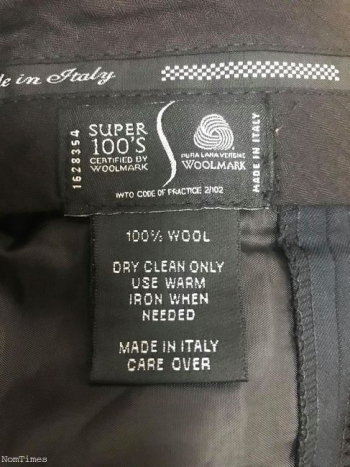 New Kirkland 100% Wool Navy Trousers 30