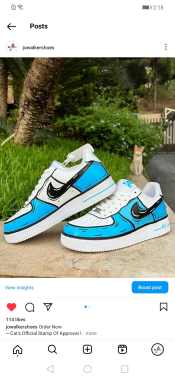 Customized Nike Air Force, hand made, available in all sizes