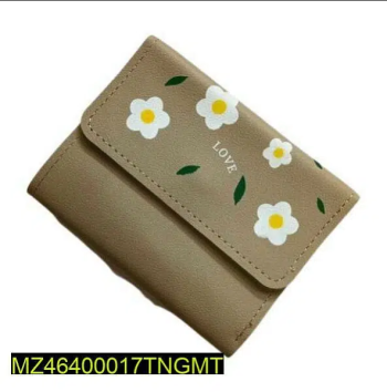 floral printed mini trifold Wallet purse or clutch for women
