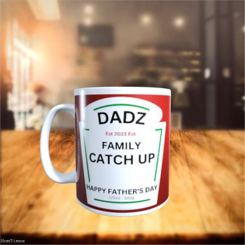 Happy Fathers Day Gift Family Catch Up Ceramic Mug With Dad Nutrition Facts11oz