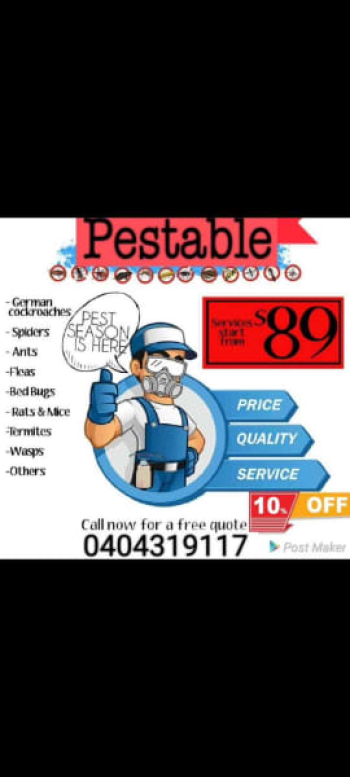 Pestable Pest Control service ðŸ•· from $79  âœ… 5 stars ðŸŒŸ Cockroach ðŸª³