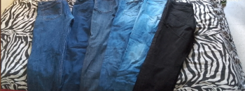 6 بناطلبن جينز قياس 34 و 35 بحالة جيدة