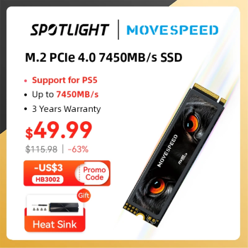 MOVESPEED 7450MB/s SSD NVMe M.2 2280 4TB 2TB 1TB Internal Solid State Hard Disk M2
