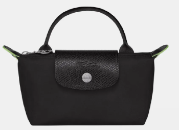 LONGCHAMP LE PLIAGE GREEN POUCH WITH HANDLE