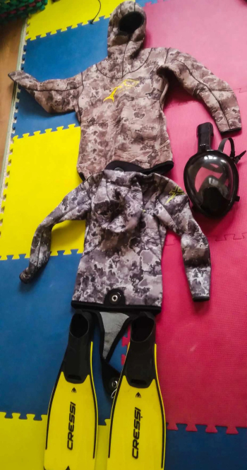 عدة غطس كاملة Spearfishing equipment