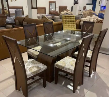 6 Seater pure wood dinning Table With Chairs