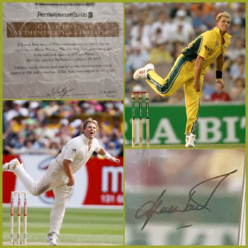 Cricket Shane Warne Signed Test Match & One Day COA Ltd 500 🏏 NEW