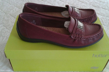 Hotter Iris Leather Burgundy Shoes Size 5