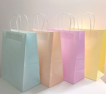 12 قطعة من أكياس الورق مع مقابض وحقائب هدايا الحفلات وأكياس التسوق وأكياس ورق الكرا