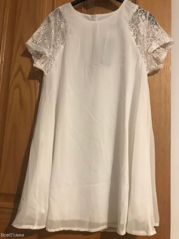 Roiii Swing Lace Short Sleeve Tunic Top / Mini Dress Small