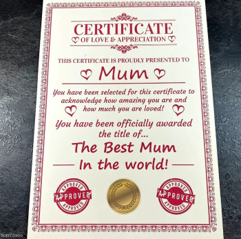 Mothers DAY Gift Idea ~ Mothers DAY Certificate