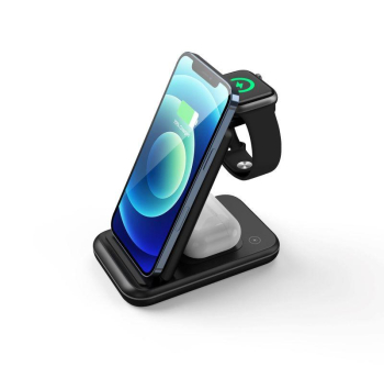 Efficient and Versatile: Discover the Three-in-One Wireless Phone Charger!