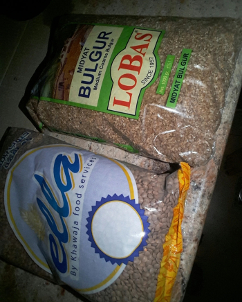 إكليل الجبل -ورق الغار- برغل خشن وعدس -حر الهندي المكبوس