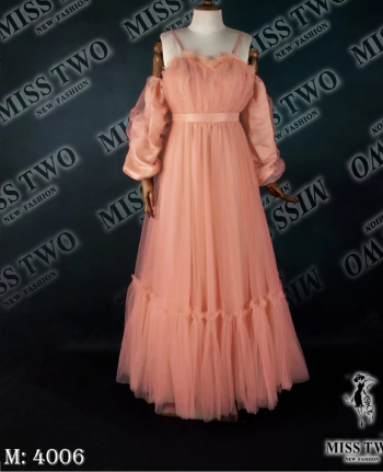 فستان تول طبقات سهره ولحفله خطبه