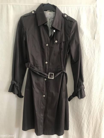 Paul Berman Lightweight Trench Jacket Size Large Brown