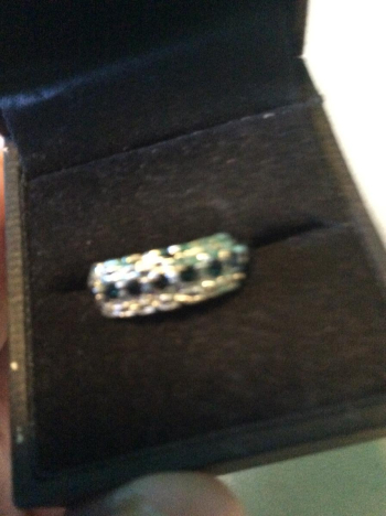 Beautiful Sterling Silver Blue Sapphire Ring Size 8 $15