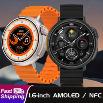 Stay Connected in Style with the AMOLED 1.6 Inch Smart Watch!