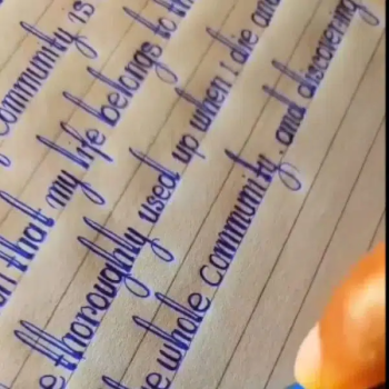 handwriting assignment work